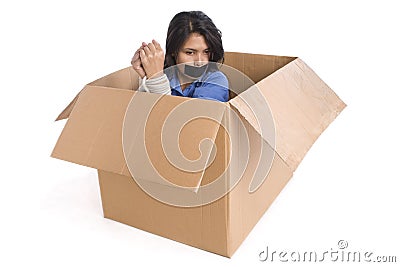 Kidnapping - helpless Stock Photo