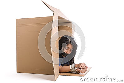 Kidnapping - try to escape Stock Photo
