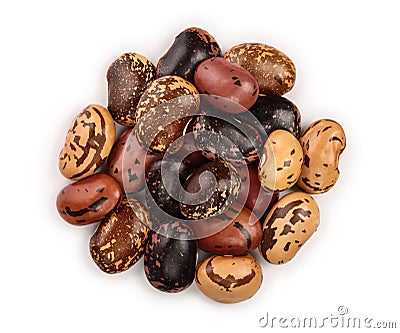 Kidney bean mix isolated on white background. Top view. Flat lay Stock Photo