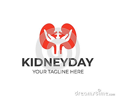 Kidney care logo design. Urology vector design Vector Illustration