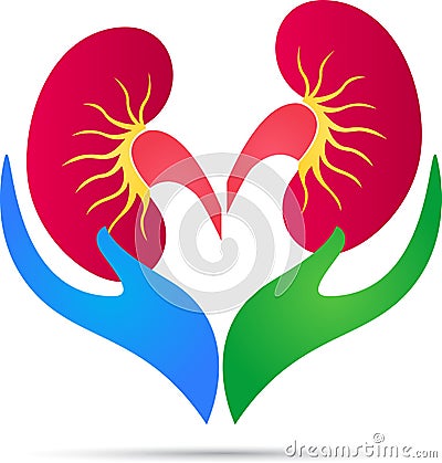 Kidney care logo Vector Illustration