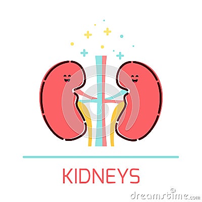 Kidney cartoon icon Cartoon Illustration