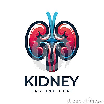 Kidney Logo Template Design Vector illustration, Urology Logo Stock Vector, Healthcare human kidney organ concept. Vector Illustration