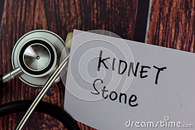 Kidney Stone text on sticky notes with office desk. Healthcare/Medical concept Stock Photo