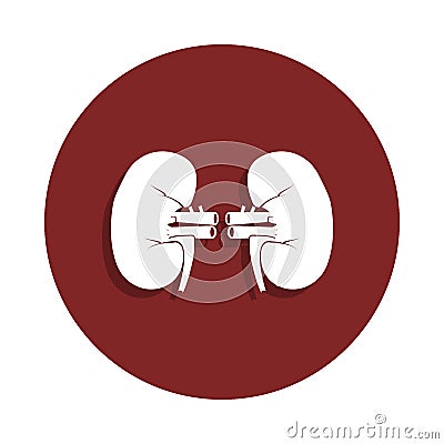 kidneys icon in badge style. One of organ collection icon can be used for UI, UX Stock Photo