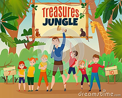 Kids Activity Show Vector Illustration