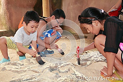 Kids Archeology Editorial Stock Photo