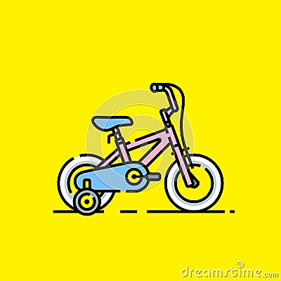 Kids bicycle icon Vector Illustration