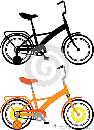 Kids bicycles Vector Illustration