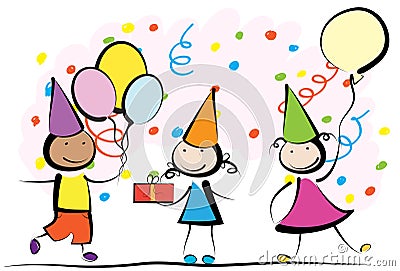 Kids birthday Vector Illustration