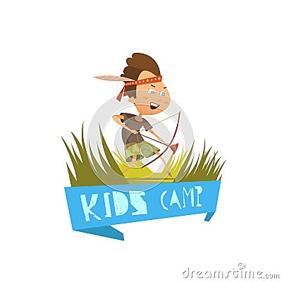 Kids Camp Concept Vector Illustration