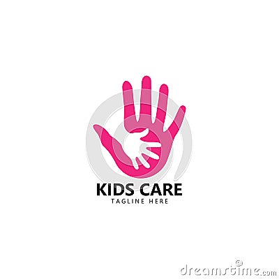 kids care logo unity vector icon illustration Vector Illustration