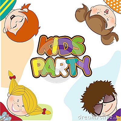 Kids celebrating birthday party Stock Photo