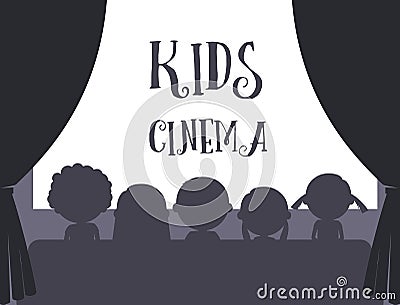 Kids cinema illustration Vector Illustration