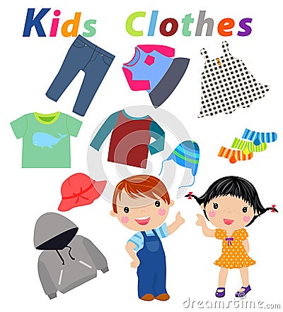 Kids clothes Vector Illustration