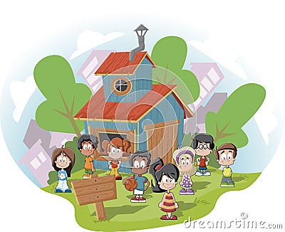 Kids club house Vector Illustration