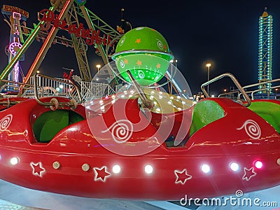 Kids colorful play station in festival land Ajman UAE Stock Photo
