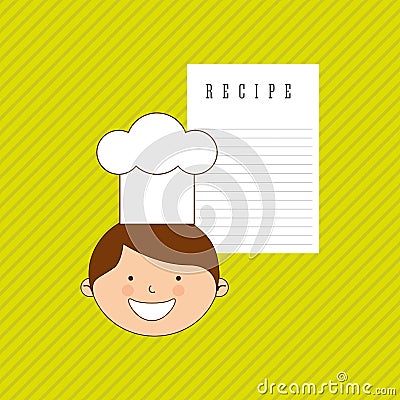 kids cooking design Cartoon Illustration