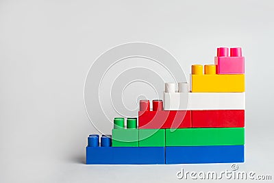 Kids development, Building blocks and construction Stock Photo