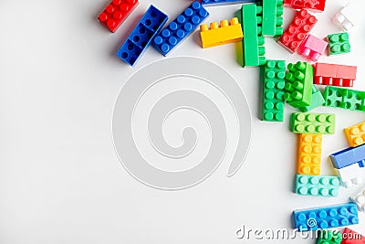 Kids development, Building blocks and construction Stock Photo