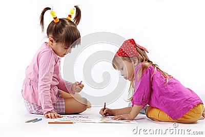 Kids drawing Stock Photo