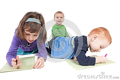 Kids drawing Stock Photo