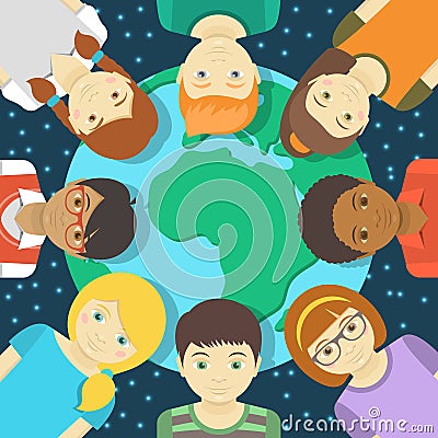 Kids of the Earth Vector Illustration