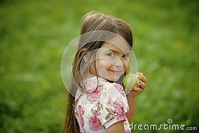 Kids enyoj happy day. Food, snack, meal, diet, vitamin Stock Photo