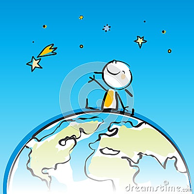 Kids globe Vector Illustration