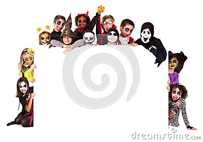 Kids in Halloween Stock Photo