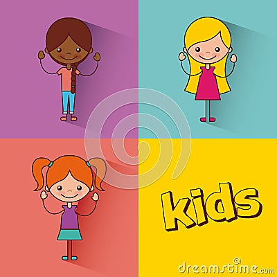 Kids happy illustration Vector Illustration