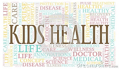 Kids Health word cloud Stock Photo