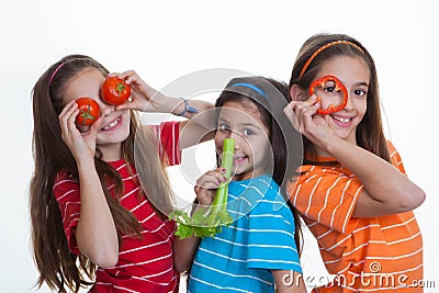 Kids healthy eating diet Stock Photo