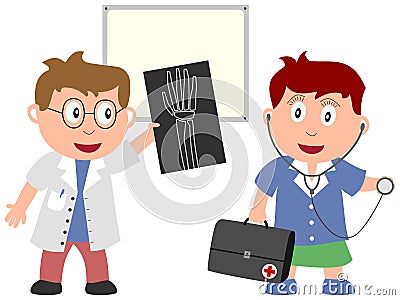 Kids and Jobs - Medicine [3] Vector Illustration