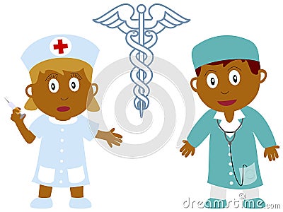 Kids and Jobs - Medicine [4] Vector Illustration