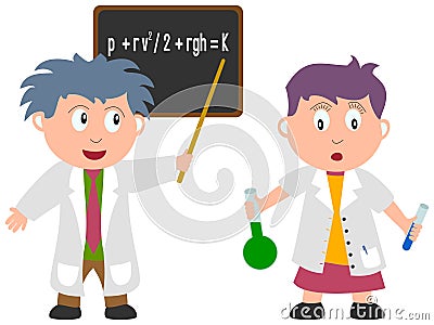 Kids and Jobs - Science Vector Illustration
