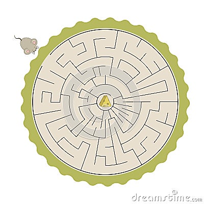 Kids labyrinth for fun Vector Illustration