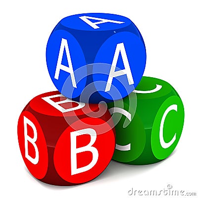 Kids learn abc Stock Photo