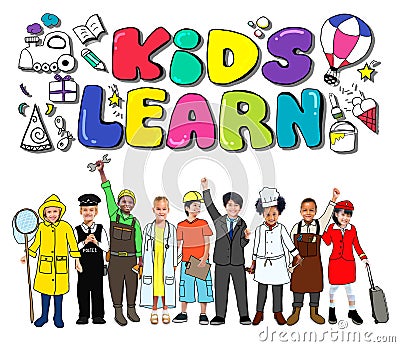 Kids Learn Education Creativity Children Ideas Concept Stock Photo