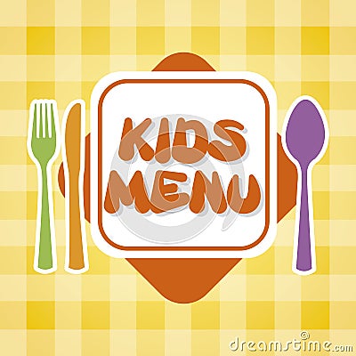 Kids menu Cartoon Illustration