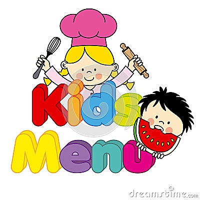 Kids menu Vector Illustration