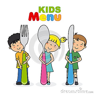 Kids menu Vector Illustration