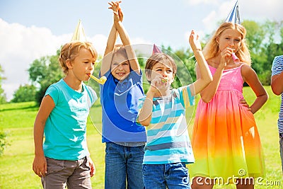 Kids on a party Stock Photo