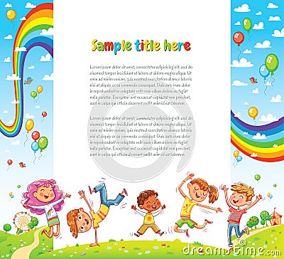 Kids party for web page design Vector Illustration