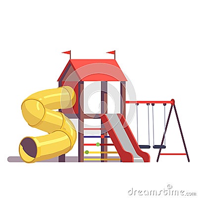 Kids playground equipment Vector Illustration