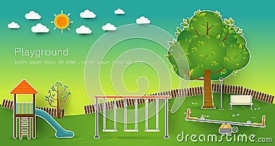 Kids playground. Vector illustration. Vector Illustration