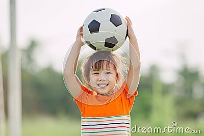 Kids playing soccer football. Stock Photo