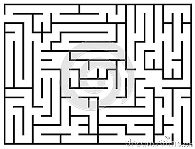 Kids riddle, maze puzzle, labyrinth vector illustration Vector Illustration