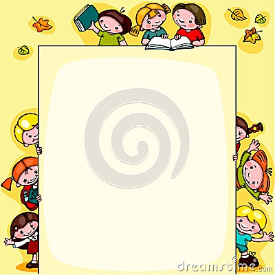 Kids school background Vector Illustration