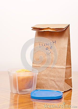 Kids School Lunch Stock Photo